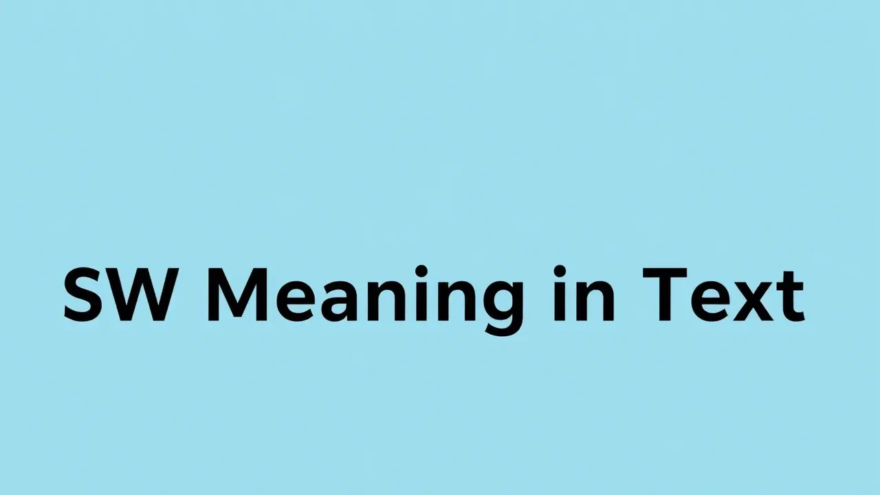 Read more about the article SW Meaning in Text: Decoding Its Various Uses and Contexts